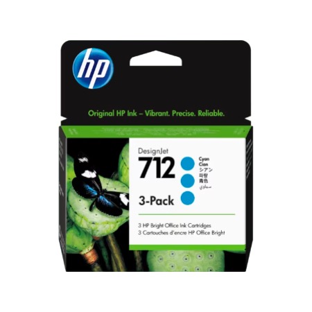 HP 712 CYAN INK CRTG 3-PACK 