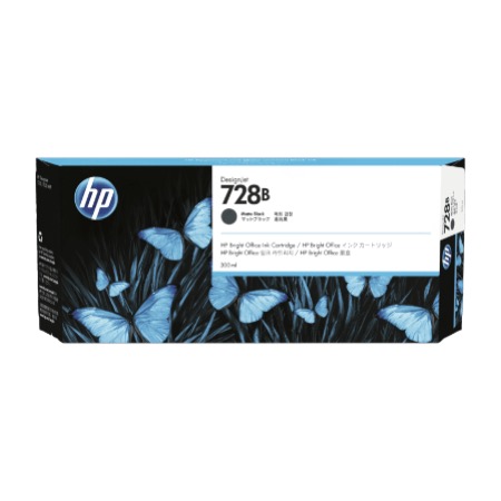 HP 728B 300ML MATTE BLACK INK CARTRIDGE 