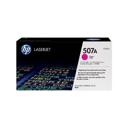 HP 507A MAGENTA LASERJET TONER CARTRIDGE 