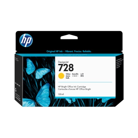 HP 728 130-ML YELLOW INK CARTRIDGE 