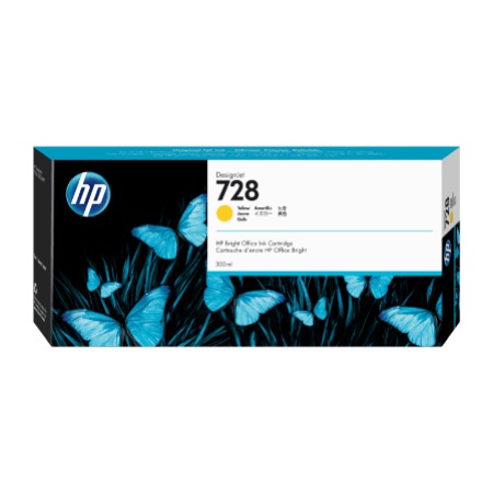 HP 728 300-ML YELLOW INK CARTRIDGE 