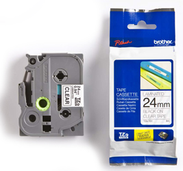 BROTHER 24 MM. TAPE FOR PT1650/1830/2300 /2700(BLACK /CLEAR)