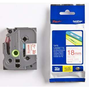 BROTHER 18 MM.LAMINATED TAPE FOR PT1650/ 2300/2700 (RED/WHITE)