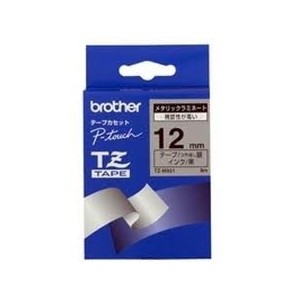BROTHER 12 MM.LAMINATED TAPE FOR PT1650/ 2300/9200DX (BLACK/SILVER)
